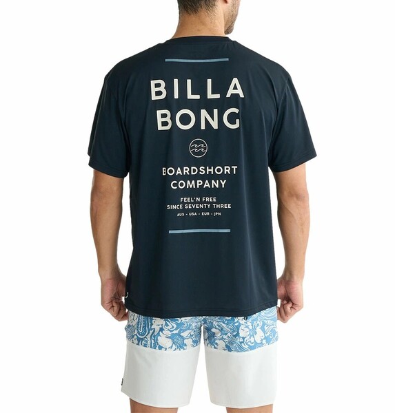 ★送料無料★2025春夏 新品【BILLABONG/ビラボン】AIR DRY MESH TEE ラッシュガード 【OVER FIT】 BLK メンズM BF01A854
