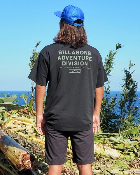 ★送料無料★2025春夏 新品【BILLABONG/ビラボン】 ADIV LOGO 2.0 Tシャツ【WIDE FIT】 BLK メンズXL BF01A219