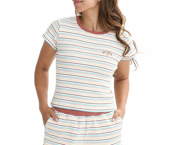 ★送料無料★2025春夏 新品【BILLABONG/ビラボン】ARCH EMB BABY FIT RIB TEE Tシャツ MUL レディースM BF01C212