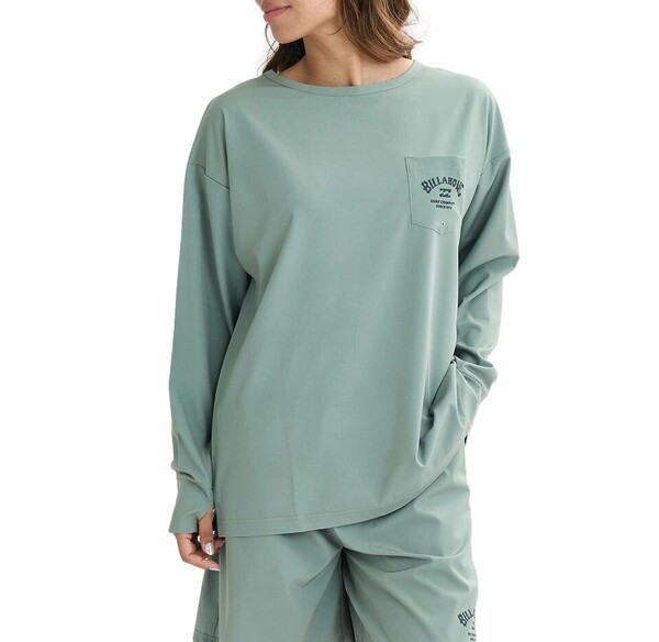 ★送料無料★2025春夏 新品【BILLABONG/ビラボン】【水陸両用】RASH LS TEE 長袖ラッシュガード AVO レディースL BF01C868