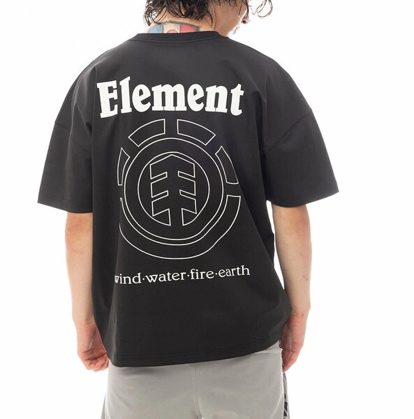 ★送料無料★2025春夏 新品【ELEMENT/エレメント】FLAME SS Tシャツ FBK メンズL BF02A211