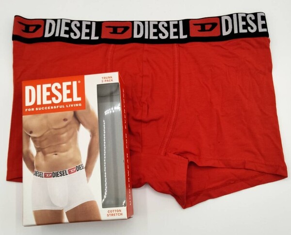 【Mサイズ】DIESEL(ディーゼル) ローライズボクサーパンツ レッド 1枚 メンズボクサーパンツ 男性下着 00ST3V