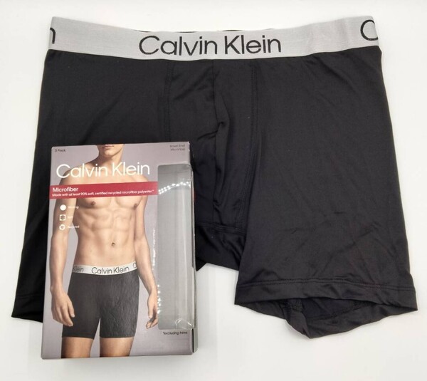 【Lサイズ】Calvin Klein(カルバンクライン) ボクサーブリーフ ブラック 1枚 メンズボクサーパンツ 男性下着 NP2852