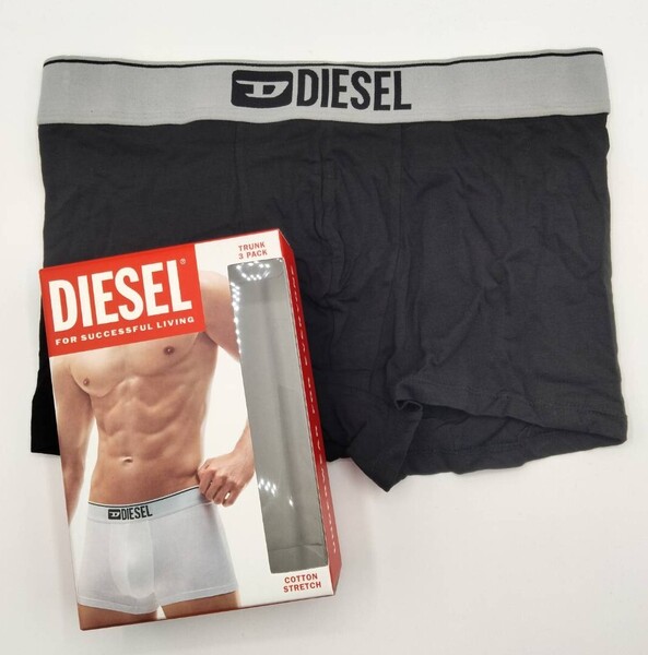 【Sサイズ】DIESEL(ディーゼル) ローライズボクサーパンツ シルバー 1枚 メンズボクサーパンツ 男性下着 E7193