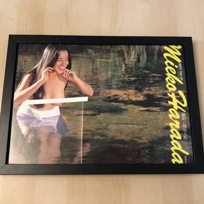 kj ★額装品★ 原田美枝子 美乳 勝新太郎 撮影 貴重写真 A4額入り 折り込みポスター グラビア セクシー 女優