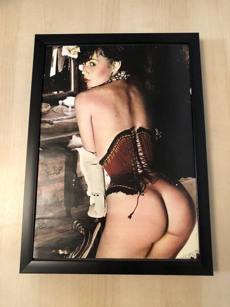 kj ★額装品★ セクシー 美尻 グラビア 貴重写真 A4額入り ポスター風 下着 モデル 外国人 外タレ ノーパン