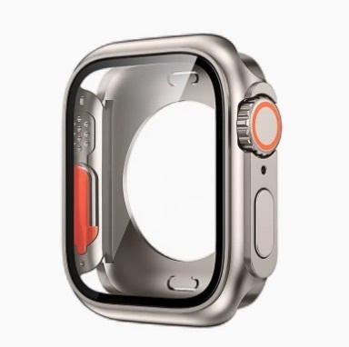 【45mm】AppleWatch カバー アップルウォッチ ケース チタンカラー
