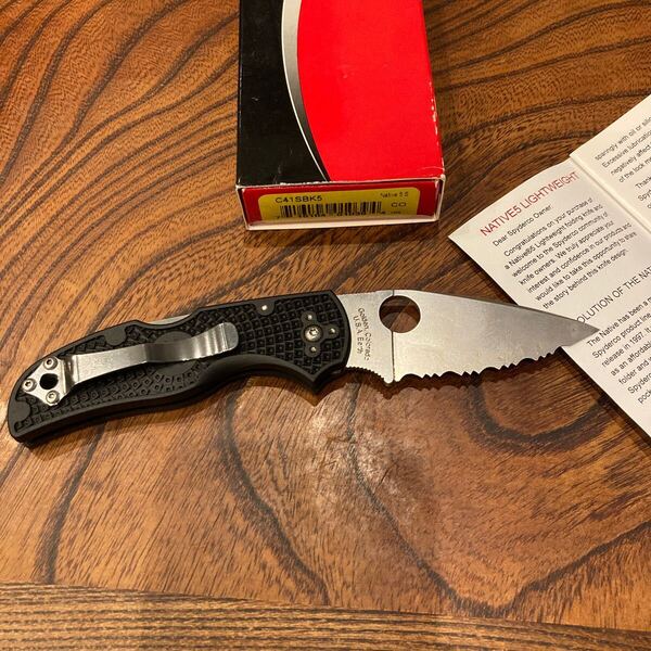 本物 spyderco native5s USA製! スパイダルコ ナイフ フォールディングナイフ サバイバルナイフ ハンティング カランビット