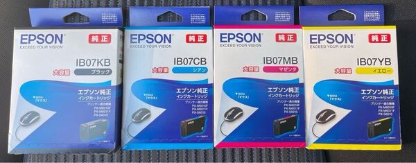 未使用品 EPSON エプソン 純正インク IB07KB4個、IB07CB4個、IB07YB4個、IB07MB4個、計16個