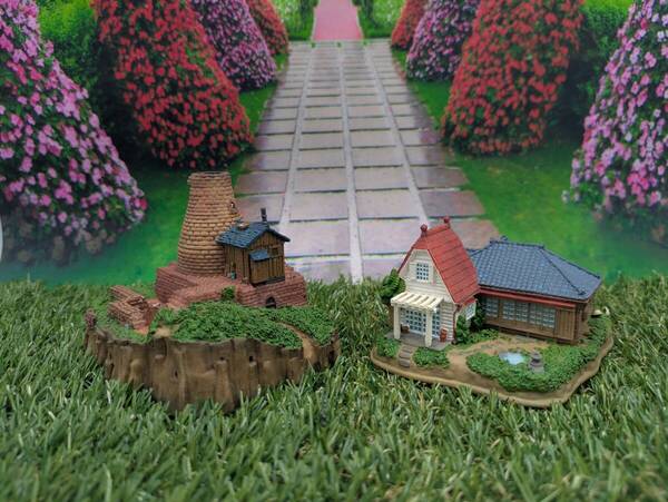 ジブリパーク限定 建物シリーズ 天空の城ラピュタ パズーの小屋 となりのトトロ 草壁家 2種セット ジオラマ フィギュア