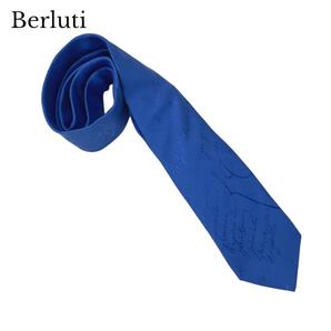 Berluti ベルルッティ ネクタイ カリグラフィCaligraphy ブルー