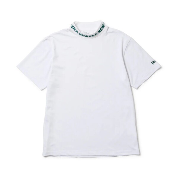 ★新品★ NEWERA GOLF 半袖 ミッドネック モックネック ジャカードロゴ ブラック XXLサイズ ゴルフ 吸汗速乾