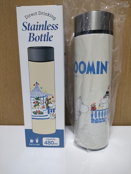 ムーミン 水筒 480ml ステンレス ドリンクボトル 保冷 保温 ホームパーティー柄