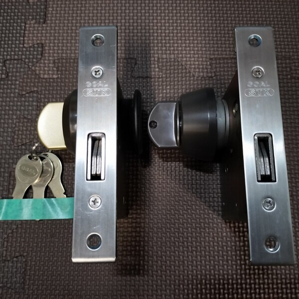 GOAL D9 STK 玄関ドア 2ロック セット サムターン 三協立山 シリンダー 錠 ディンプル キー 中古品 ゴール 交換 取替 DIY 防犯 建売住宅