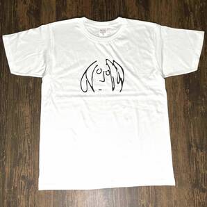 ジョンレノンのイラスト・プリントTシャツ・白・L