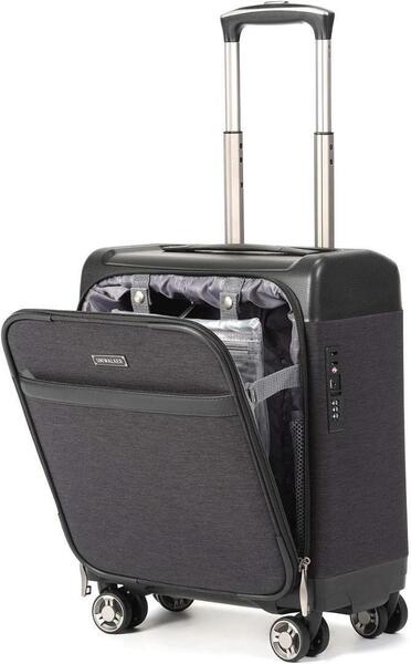 キャリーケース 29L グレー 防水加工 スーツケース 機内持ち込み 軽量 横型