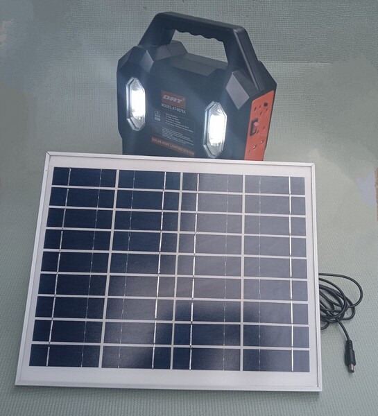 完動品 太陽光発電システム ポータブル電源 鉛蓄電池 ホームバッテリー ソーラーシステム 防災 ホワイトLEDライト SOS赤色灯 停電 車中泊