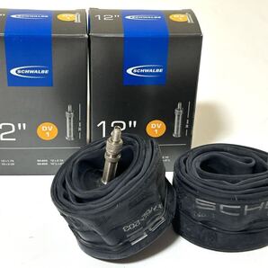 【送料無料特価】12インチ英式チューブ Schwalbe DV1 12×1.75-2.40バルブ長32mm新品2個セット《ETRTO406》《12 1/2×2 1/4》