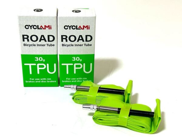 【送料無料】CYCLAMI TPUチューブ 700×18-32C 仏式バルブ長65mm 新品2個セット《ロードバイク/シクロクロス/並行輸入品》