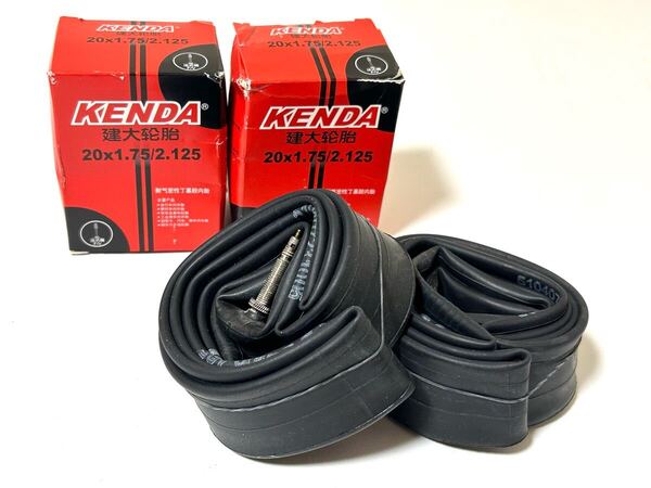 【送料無料】KENDA 20×1.75-2.125 仏式バルブ長36mm 新品2個セット《20インチチューブ/プレスタ/並行輸入品》