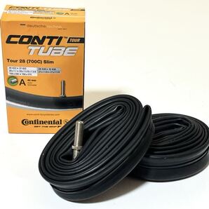 【送料無料】700C米式チューブ Continental TOUR28 Slim 700×28-37C バルブ長40mm 新品2個セット《27インチ/ETRTO630適合》
