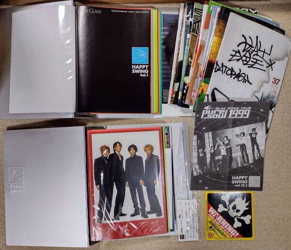 非売品FM802バギクラステッカー&専用バインダー2個付★GLAY FC会報HAPPY SWINGvol.1〜37+vol.12.5★TERU JIRO HISASHITAKURO ファンクラブ