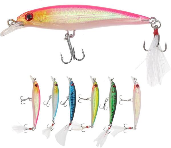 シーバス ルアー セットフローティング ミノー 8cm 6個セット J30