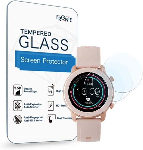 Timex Metropolitan R AMOLED 42mm 腕時計 スクリーン保護フィルム, 9H 強化 ガラス 保護フィルム G239