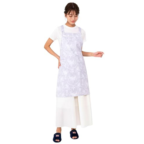 Laura Ashley ローラアシュレイ 花柄エプロン 北欧風 ポケット付き 70280046-グレー61