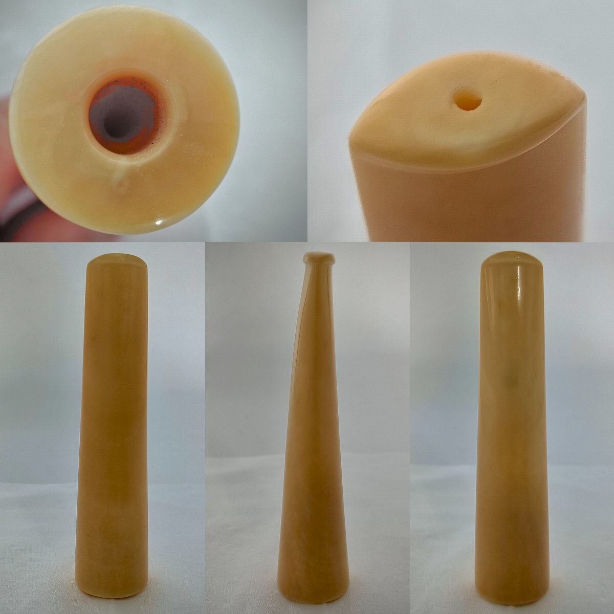 マッコウ鯨 牙 鯨歯 パイプ 煙管 喫煙具 骨董品 19.2g B11
