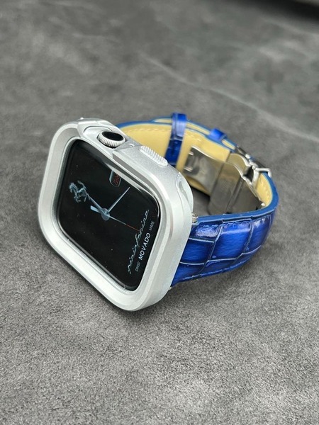 アップルウォッチ アルミニウム ケース 本革 レザー ベルト applewatch 46mm 49mm 46mm 45mm4 4mm 42mm 40mm 41mm
