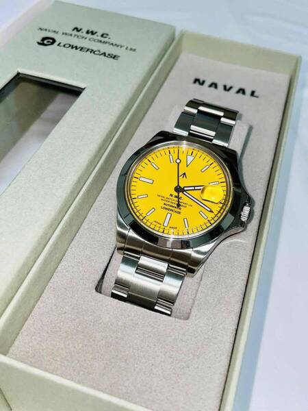 ナバルウォッチ Naval Watch Produced by LOWERCASE 自動巻き腕時計 メンズ FRXA015 文字盤イエロー (USED)