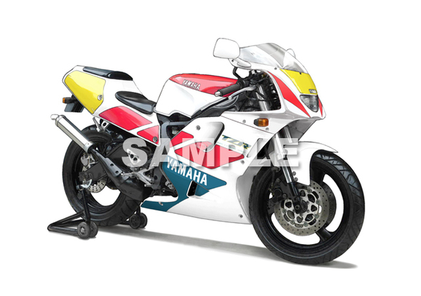 即決送料無料 ヤマハTZR250R 1991 1992 バイクグラフィック 額付きインテリア雑貨 3XV 92RS
