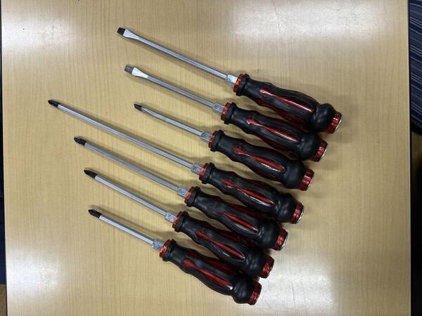 貫通ドライバー ショック ドライバー 7本 セット プラス 4本マイナス3本 マグネット