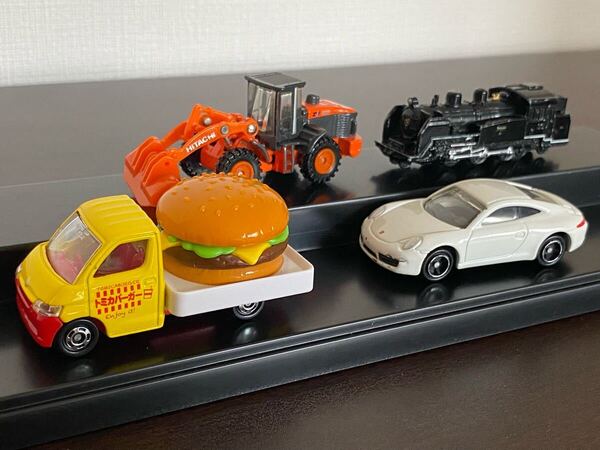 トミカ タウンエース ハンバーガーカー ポルシェ 911 カレラ ホイールローダ ZW220 蒸気機関車 C11 1 セット TOMICA まとめ売り
