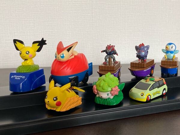 ポケモン プルバックカー ミニカー 車 フィギュア セット 日本 限定 グッズ セブンイレブン ピカチュウ ピチュー シェイミ ゾロア Pokemon