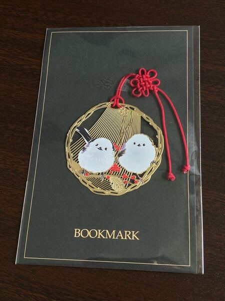 新品 東京美術 シマエナガ ブックマーク BOOK MARK しおり 栞 グッズ 鳥 金属製 メタル