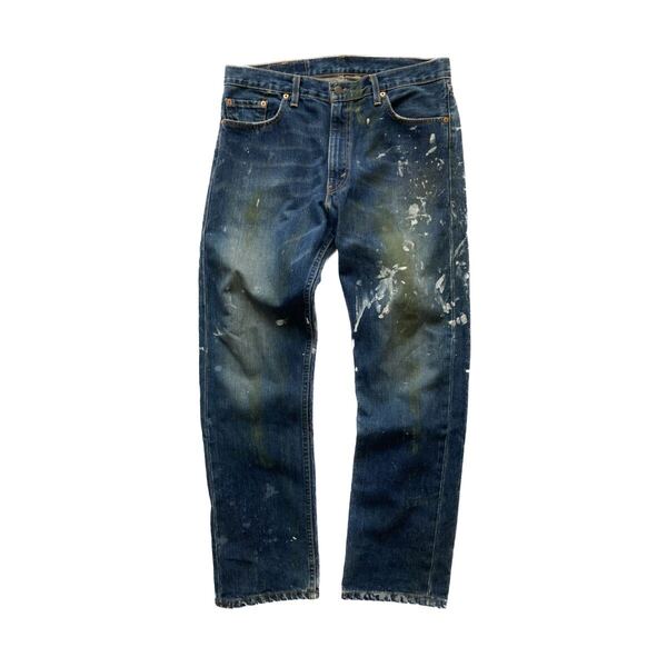 【極上の個体】80s リーバイス 505 ストレートジーンズ W34 USA製 Levi's アメリカ製 ペンキ ジッパーフライ デニム ヴィンテージ 古着
