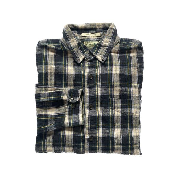 【雰囲気◎】90s L.L.BEAN.タータンチェック B.D.シャツ XL 綿 エルエルビーン ヴィンテージ ビンテージ USA アメリカ 長袖 コットン 古着