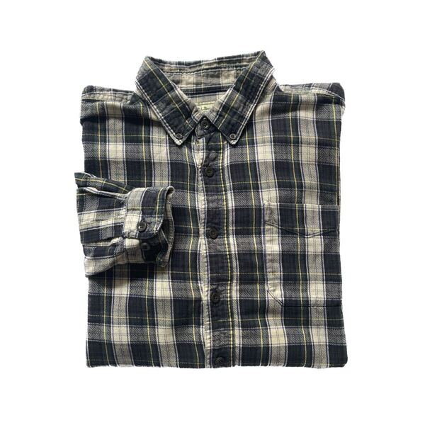 【雰囲気◎】90s L.L.BEAN タータンチェックB.D.シャツ M 長袖 エルエルビーン USA アメリカ ヴィンテージ ビンテージ アウトドア コットン