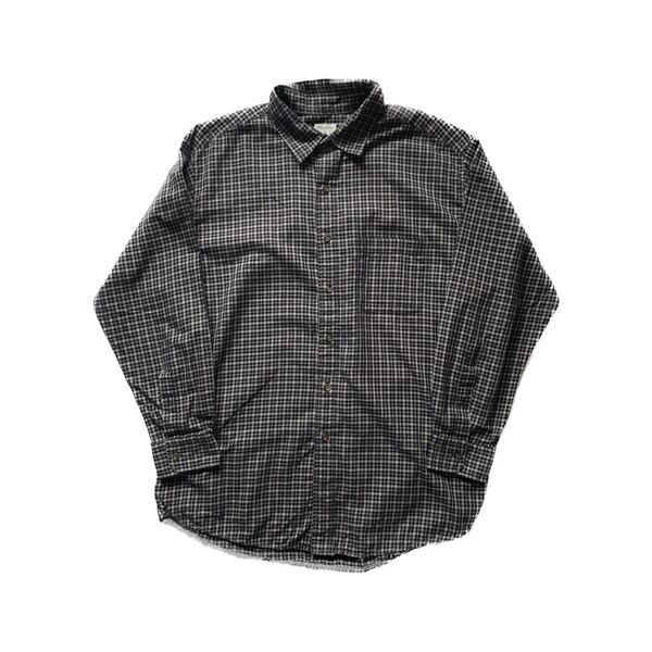 【雰囲気◎】90s ブルックスブラザーズ コットンチェック長袖シャツ XL 紺 Brooks Brothers 薄手 ビンテージ ヴィンテージ USA アメリカ