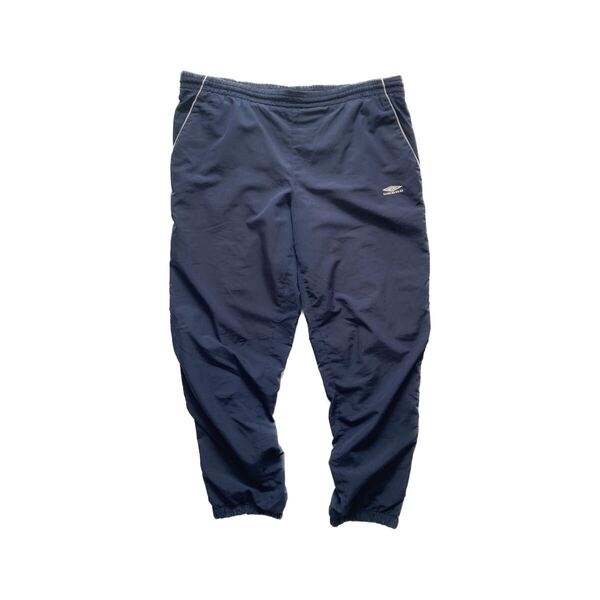 【希少】00s UMBRO ナイロンジョガーパンツ L ネイビー サッカー 古着 アンブロ シャカパン ヴィンテージ ビンテージ 古着 紺 Y2K