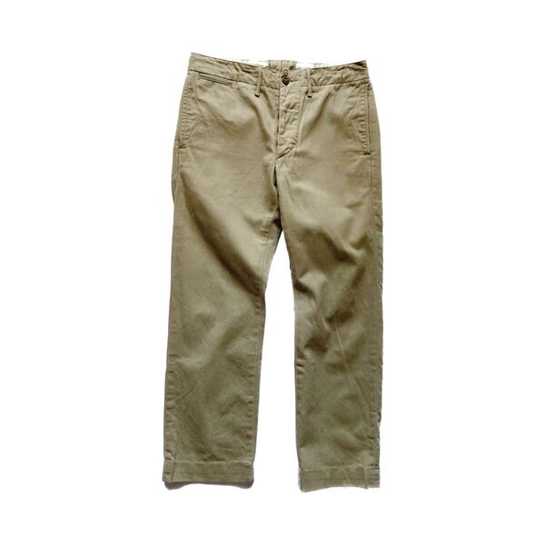 【名作】RRL オフィサーズチノパンツ W29 ベージュ ダブルアールエル 美品 ラルフローレン Double RL 40s Style 尿素ボタン トラウザース