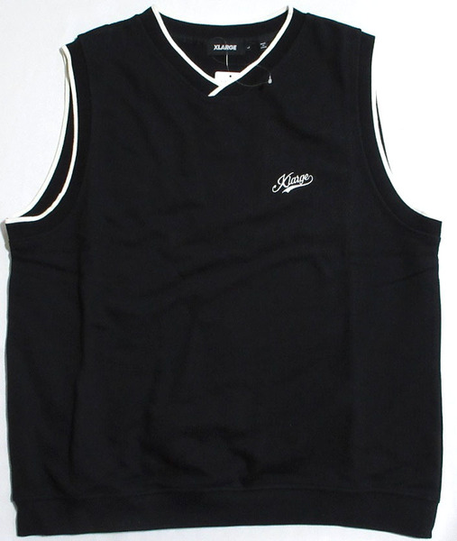 エクストララージ ニット ベスト メンズ Lサイズ ブラック V NECK SWEAT VEST 101241013002 XLARGE セーター