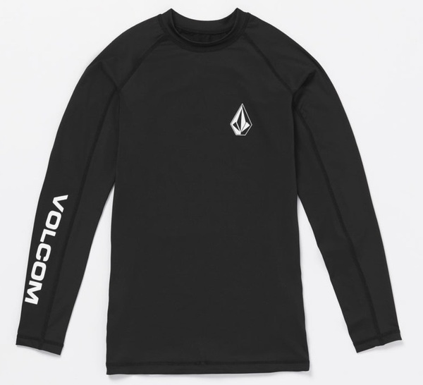 ボルコム Lido 長袖 ラッシュガード XLサイズ ブラック 水着 サーフィン UV 50+ Long Sleeve A9312403 Volcom