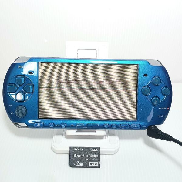 PSP3000 スカイブルー ゲーム機 本体 ジャンク 通電確認済み PSP 3000 ソニー SONY セット