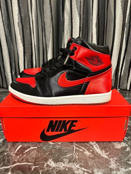 28.5cm NIKE エアジョーダン1 AIR JORDAN HIGH ナイキ ジョーダン サテンブレッド