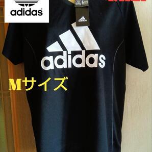 【新品】アディダスadidas紳士ビッグロゴV首ドライTシャツ【Mサイズ】