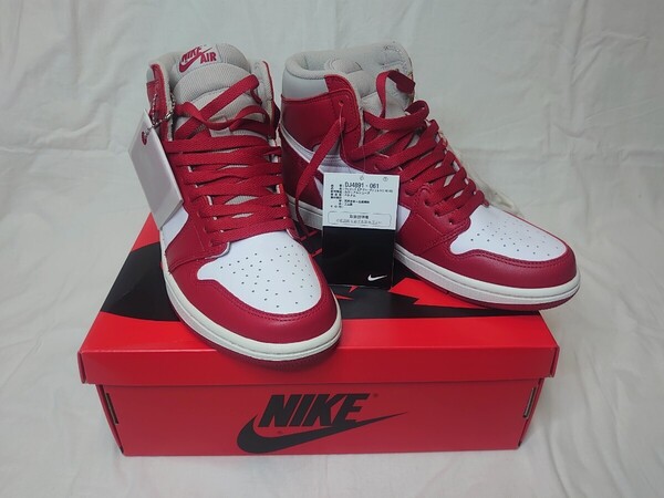 NIKE WMNS Air Jordan 1 High OG Varsity Red サイズ26.5cm ナイキ ウィメンズ エアジョーダン1 ハイ OG バーシティレッド aj1 黒タグ