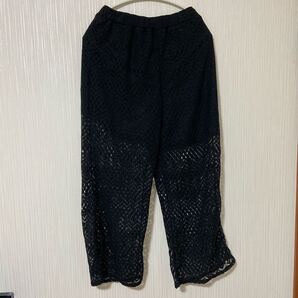 未使用 GUNZE グンゼ ボトムス レース 透け ブラック パンツ ズボン